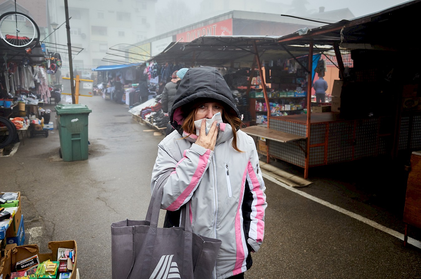 Heftiger Smog in Sremska Mitrovica, Serbien, Januar 2020.  Foto: Marko Zamurovic / Shutterstock.com