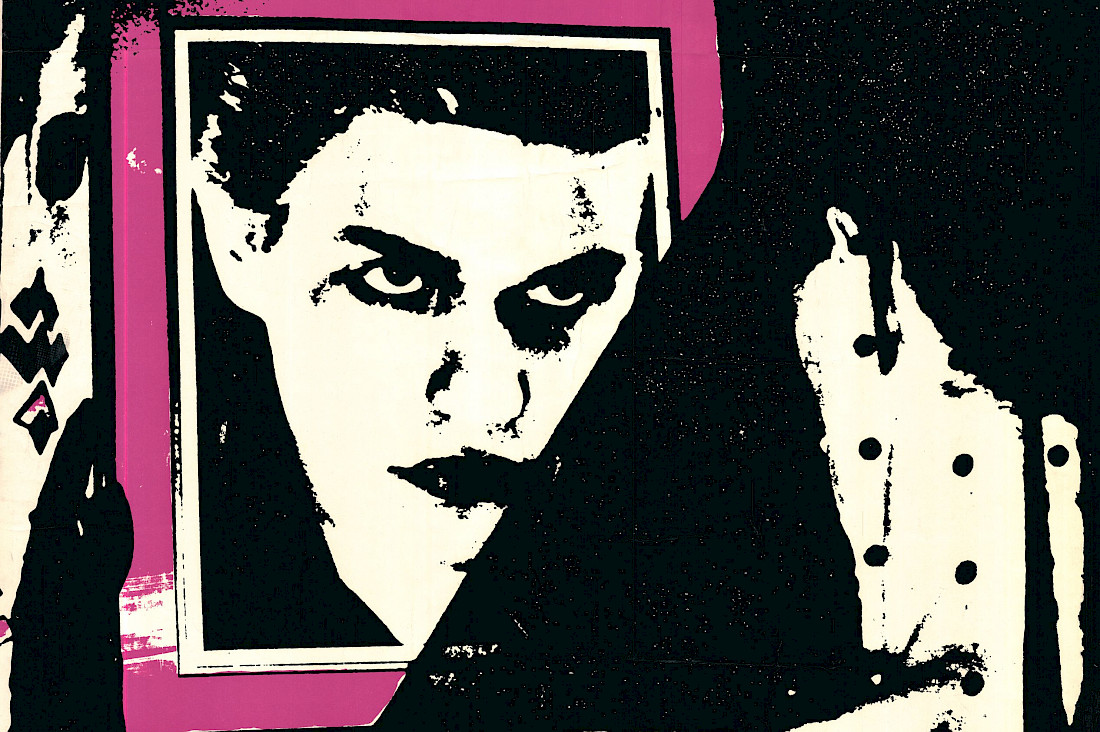 Detail from poster for Homoseksualnost in kultura, 23–29 April 1984, ŠKUC-Forum Ljubljana (Archive: ŠKUC Arhiv / Plakati / 230)
